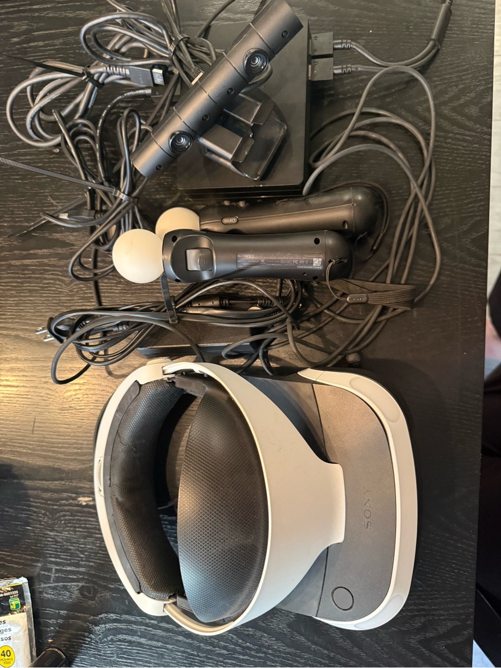 Sony White and Black PSVR2 Headset with Black Motion Controllers and Camera